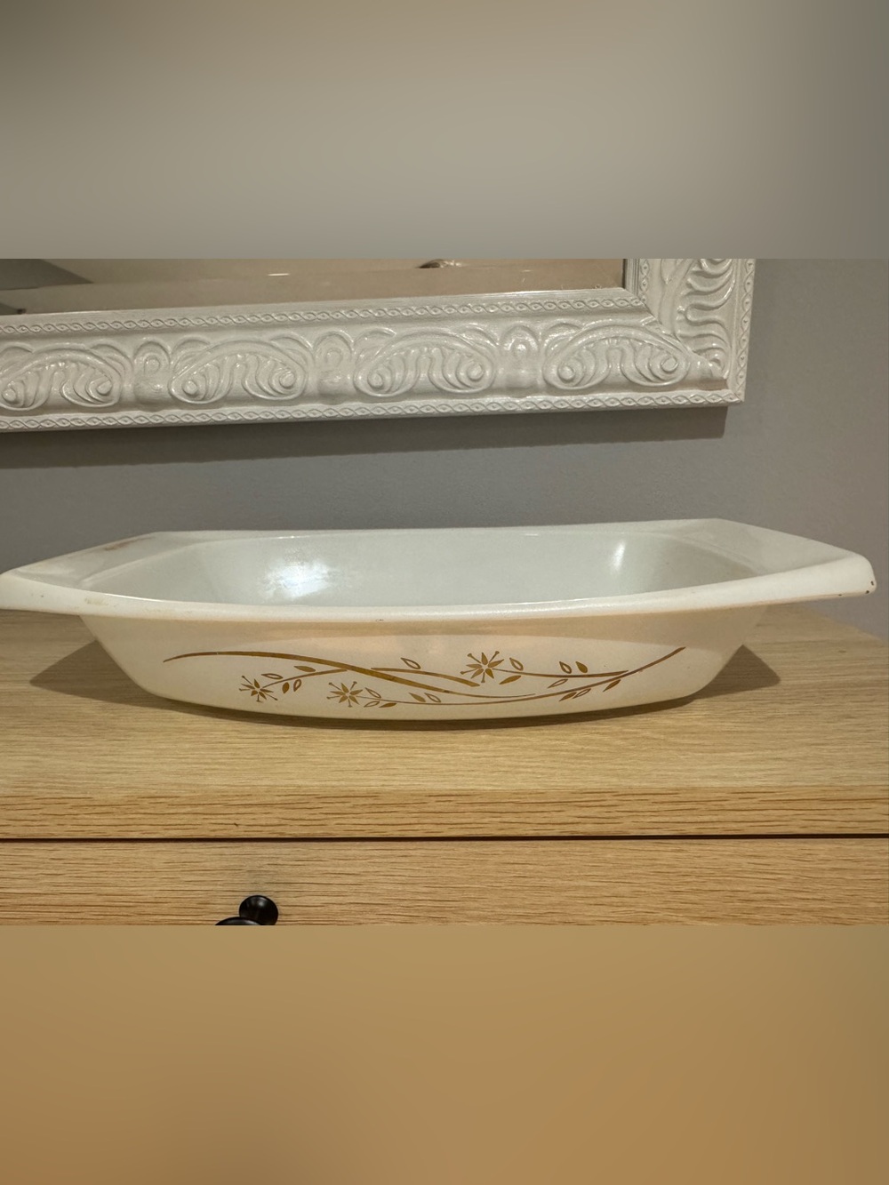 Vintage Pyrex 1.5 Qt Golden Honeysuckle #033 Casserole Dish No Lid Rare